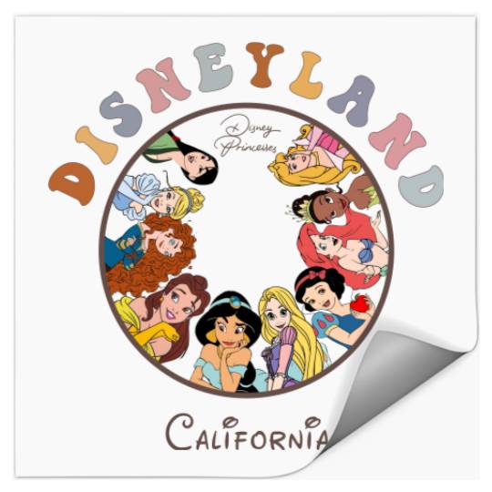 Discover Disneyland California Vintage Stickers, Disney Princess  Stickers