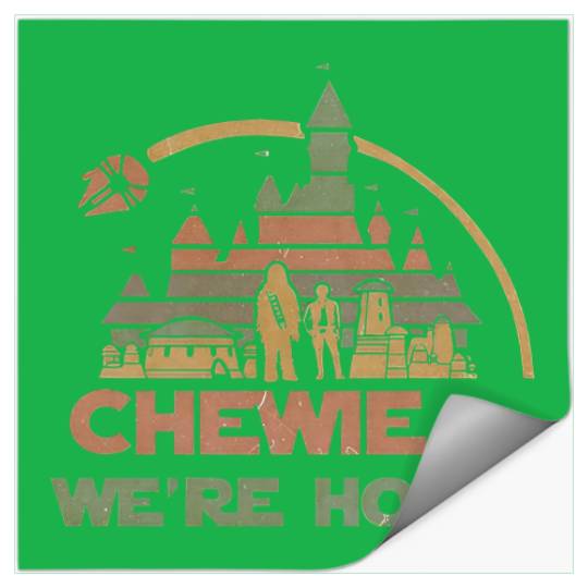 Vintage Chewie We're Home Chewbacca Disney Castle Stickers