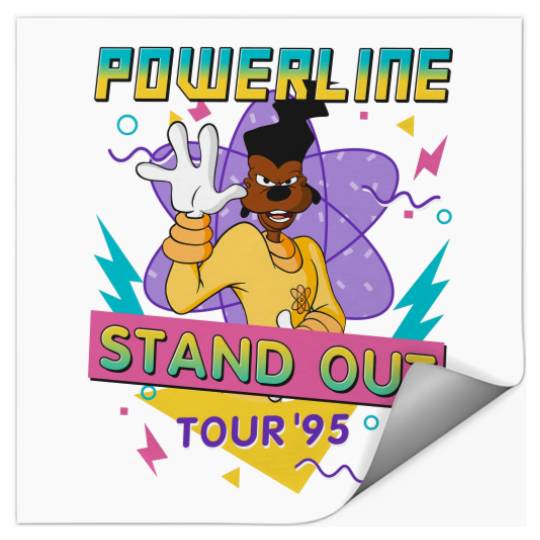 Disney Powerline Stand Out World Tour 95 Stickers, Disney Vintage A Goofy Movie Powerline Stickers,WDW Matching Family Stickers
