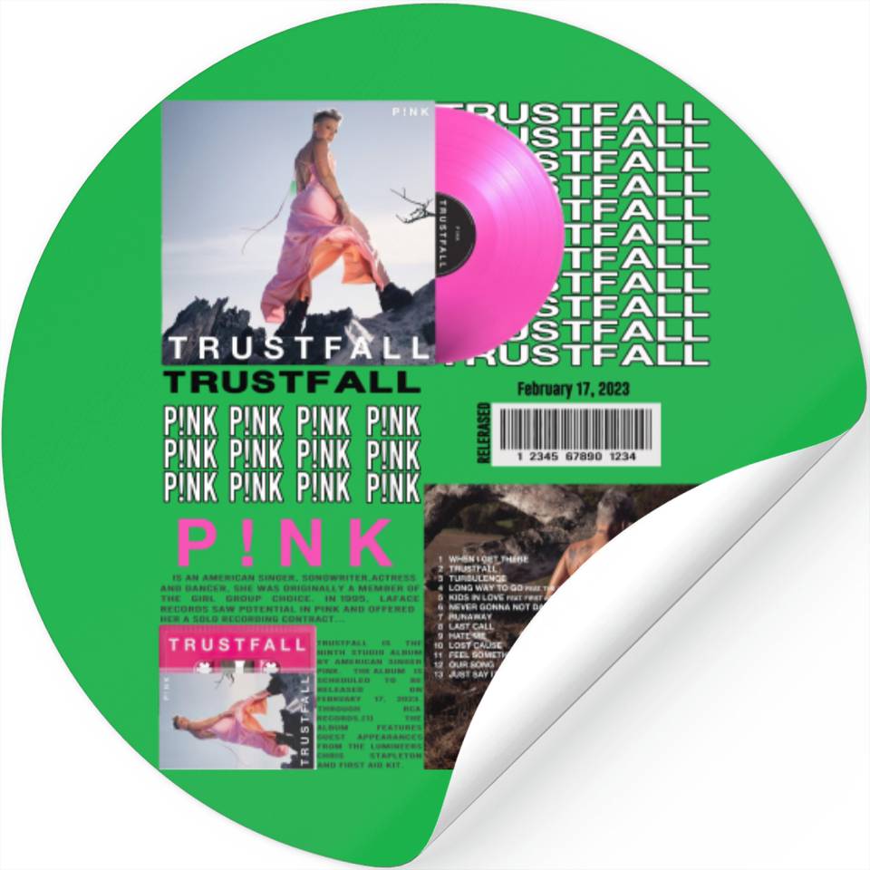 Pink Stickers, P!nk Stickers, Singer, Artist, Trustfall Stickers, Tour