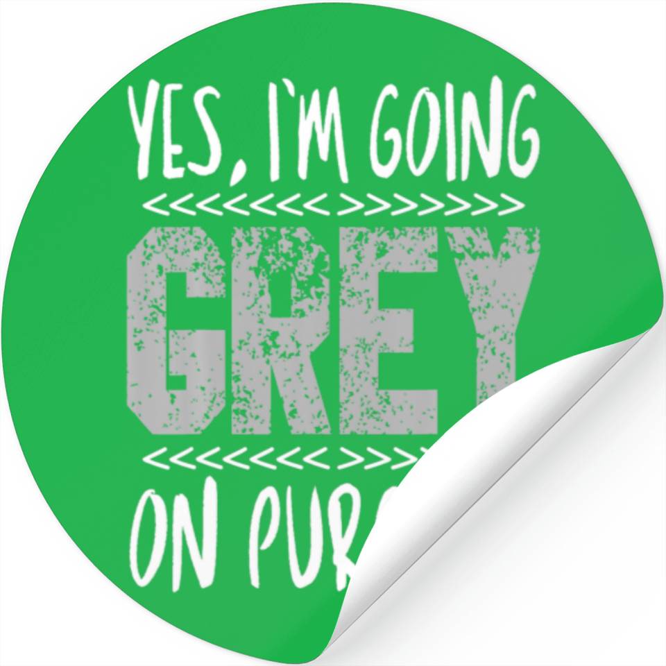 Gray Grey Hair Senior Citizen Stickers Designed &amp; Sold By Judy Trendel