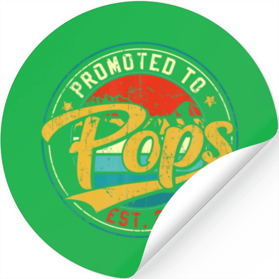 Vintage Promoted To Pops 2022 Fathers Day New Gran Stickers Designed ...