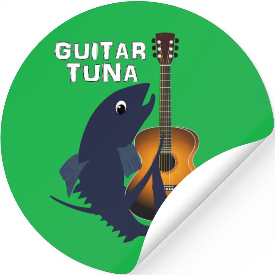 Guitar Tuna Funny Novelty Music Graphic Stickers Designed & Sold By
