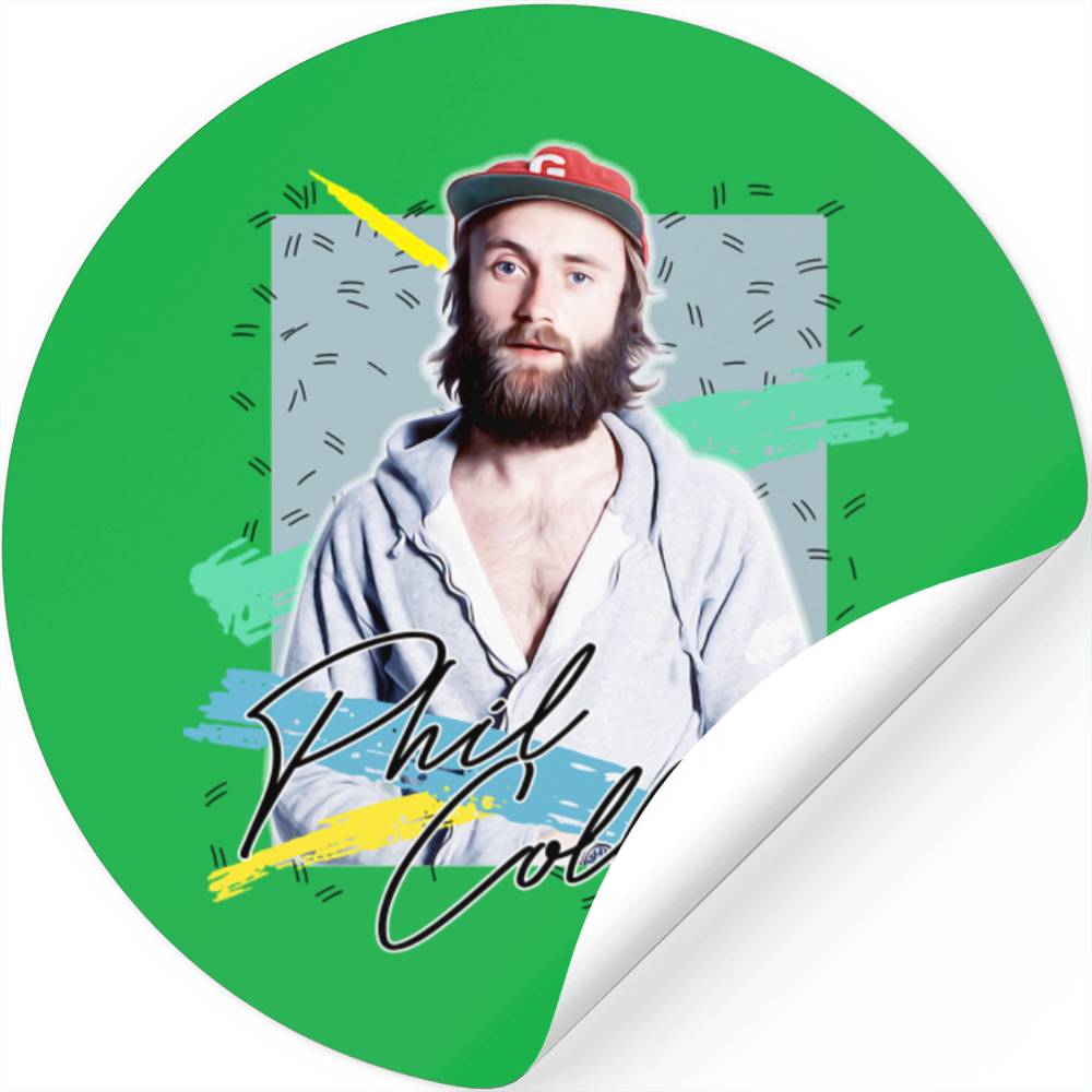 Phil Cons Sticker Retro 80s Phil Collins / Aesthetic Fan Art Design - Phil Collins - Stickers