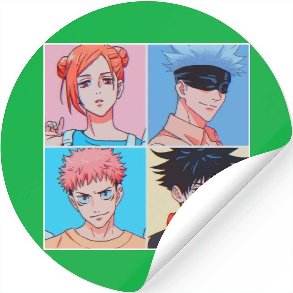 Jujutsu Kaisen Characters Colours - Jujutsu Kaisen - Stickers