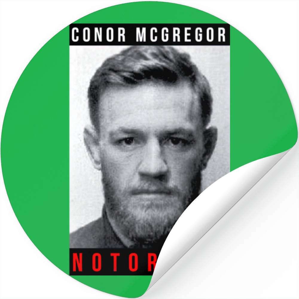 Conor McGregor Notorious Mugshot - Conor Mcgregor - Stickers