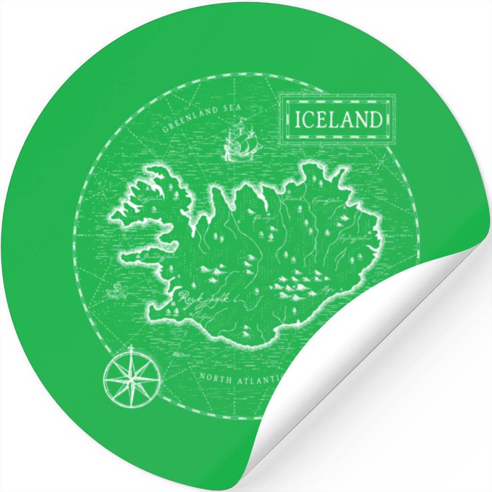 Vintage Map Iceland