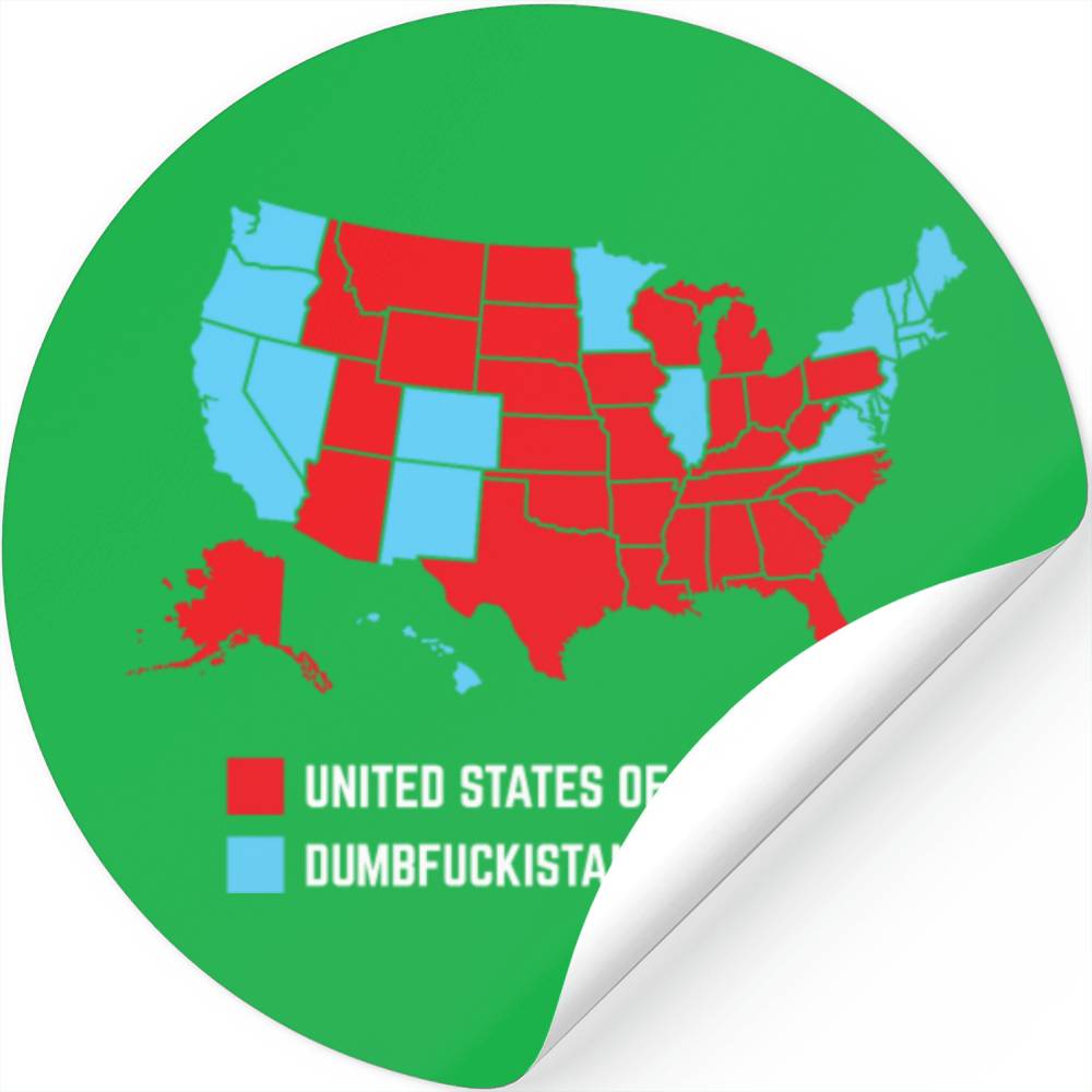 Funny USA Political Map Pro American Design