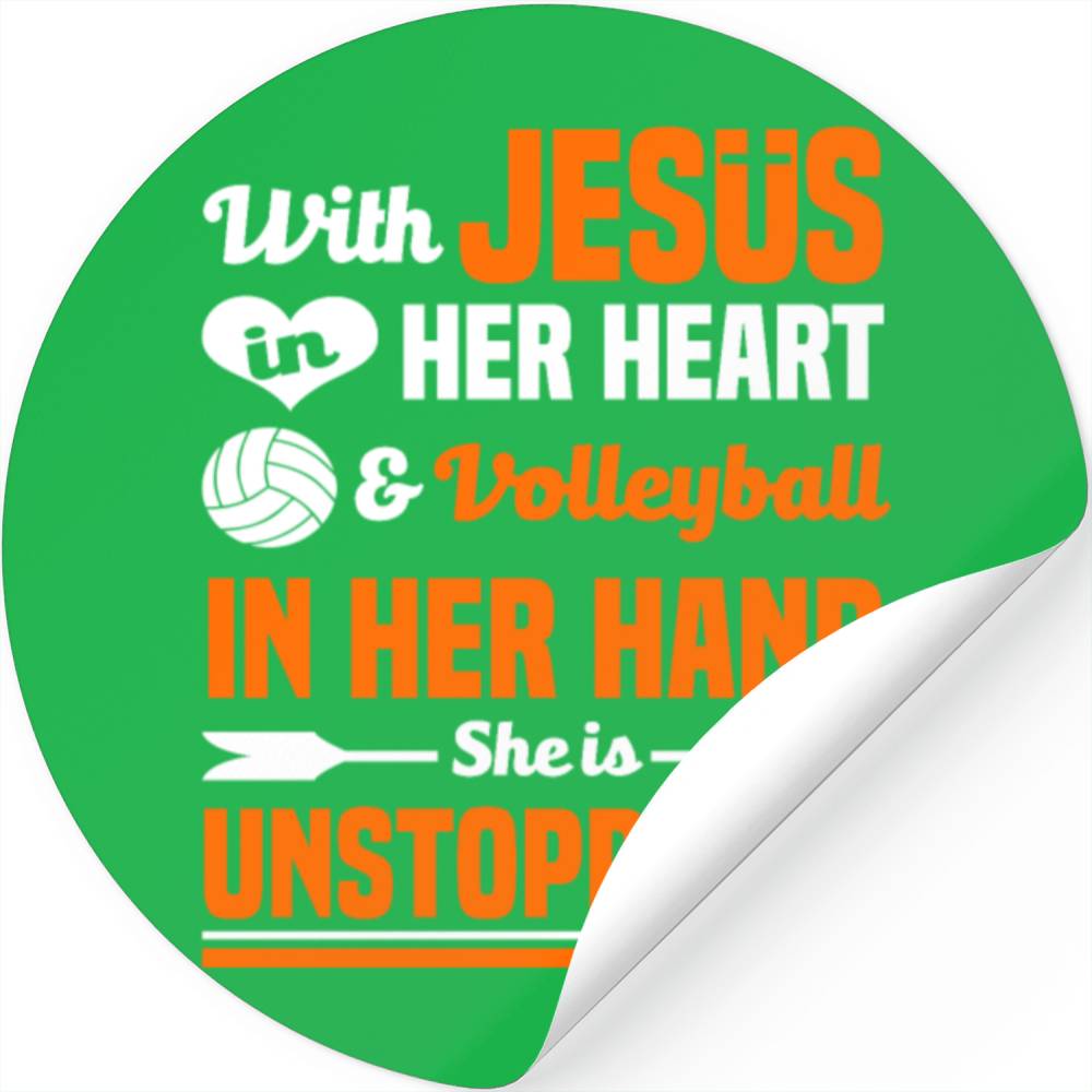 Volleyball-Jesus In Her Heart, She Is Unstoppable