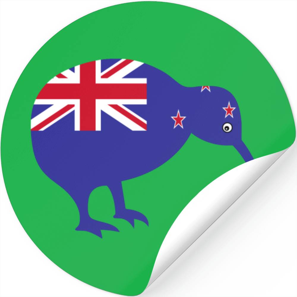New Zealand Aotearoa Map Kiwi Bird Mascot Leather Totes