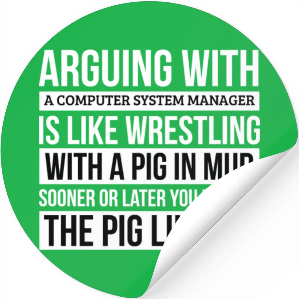 Computer System Manager Stickers, Like Arguing With