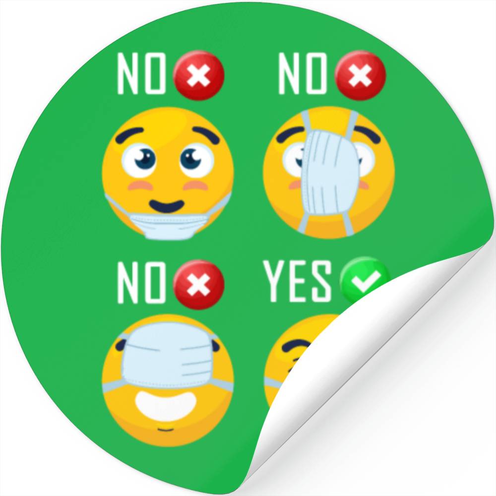 How To Wear A Mask Funny Emojis Face Mask Emoticon