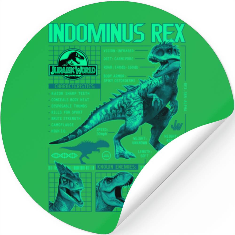 Jurassic World Indominus Rex Neon Schematic 8791