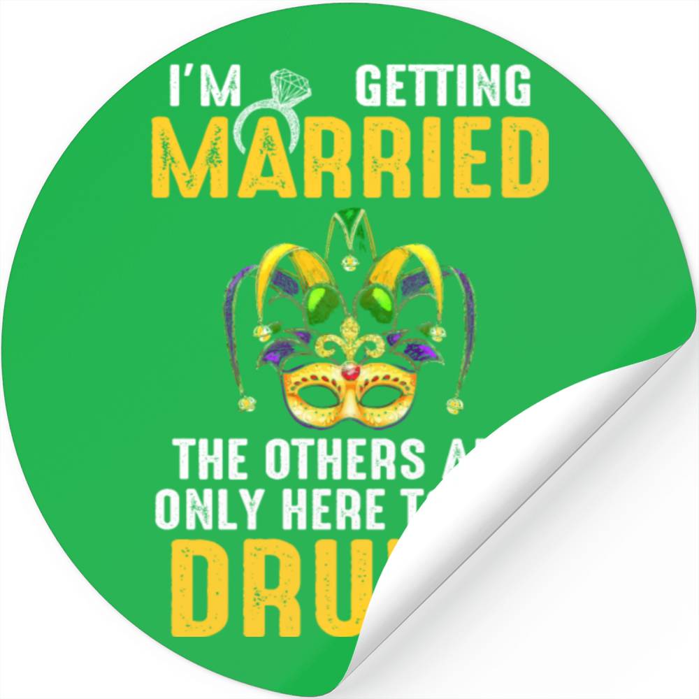 just married mardi gras beads