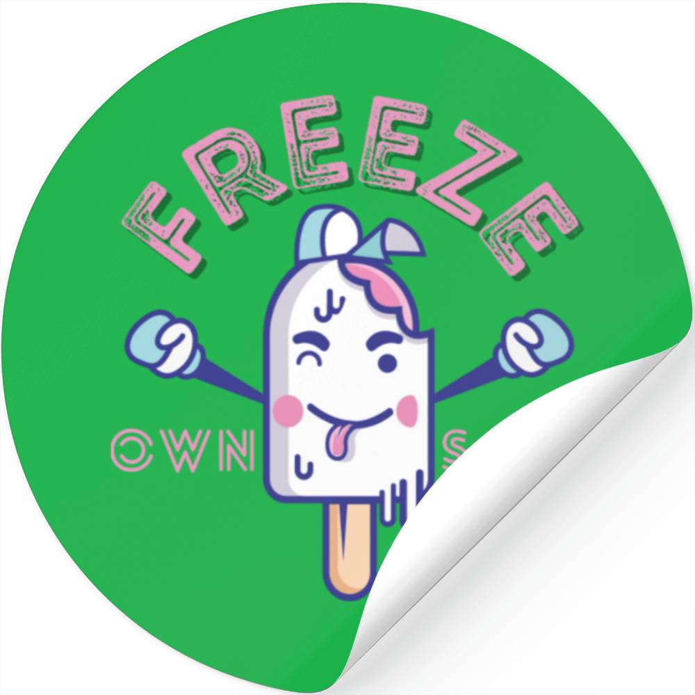 Ice Cream Freeze Own Sake Stickers, Ice Cream Freez