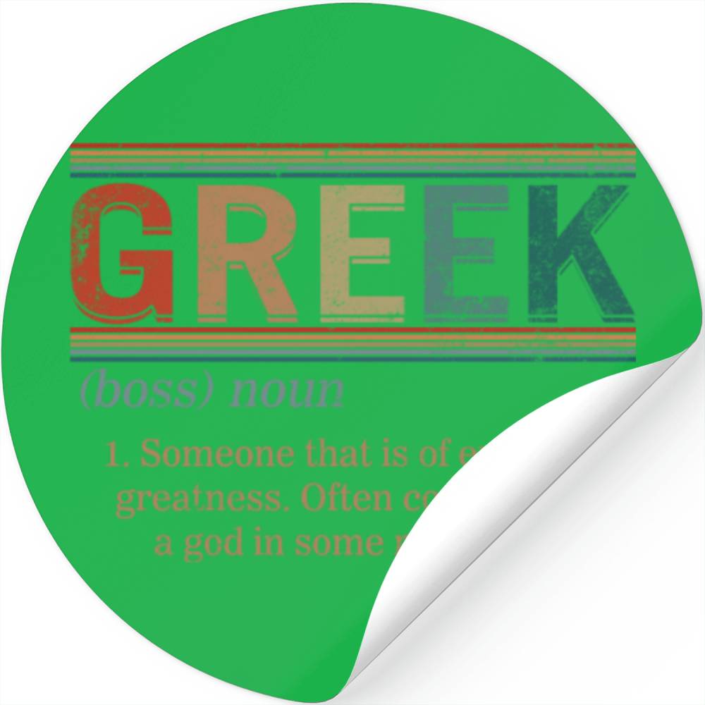 Greek Noun Stickers, Greek Definition Sticker, Mythology