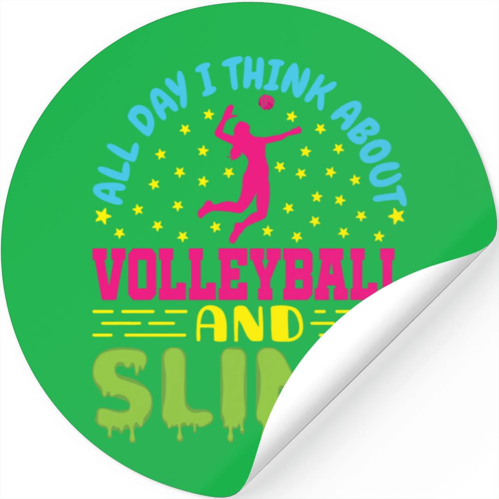 Volleyball And Slime Gifts For Stickern Girls Volleyba