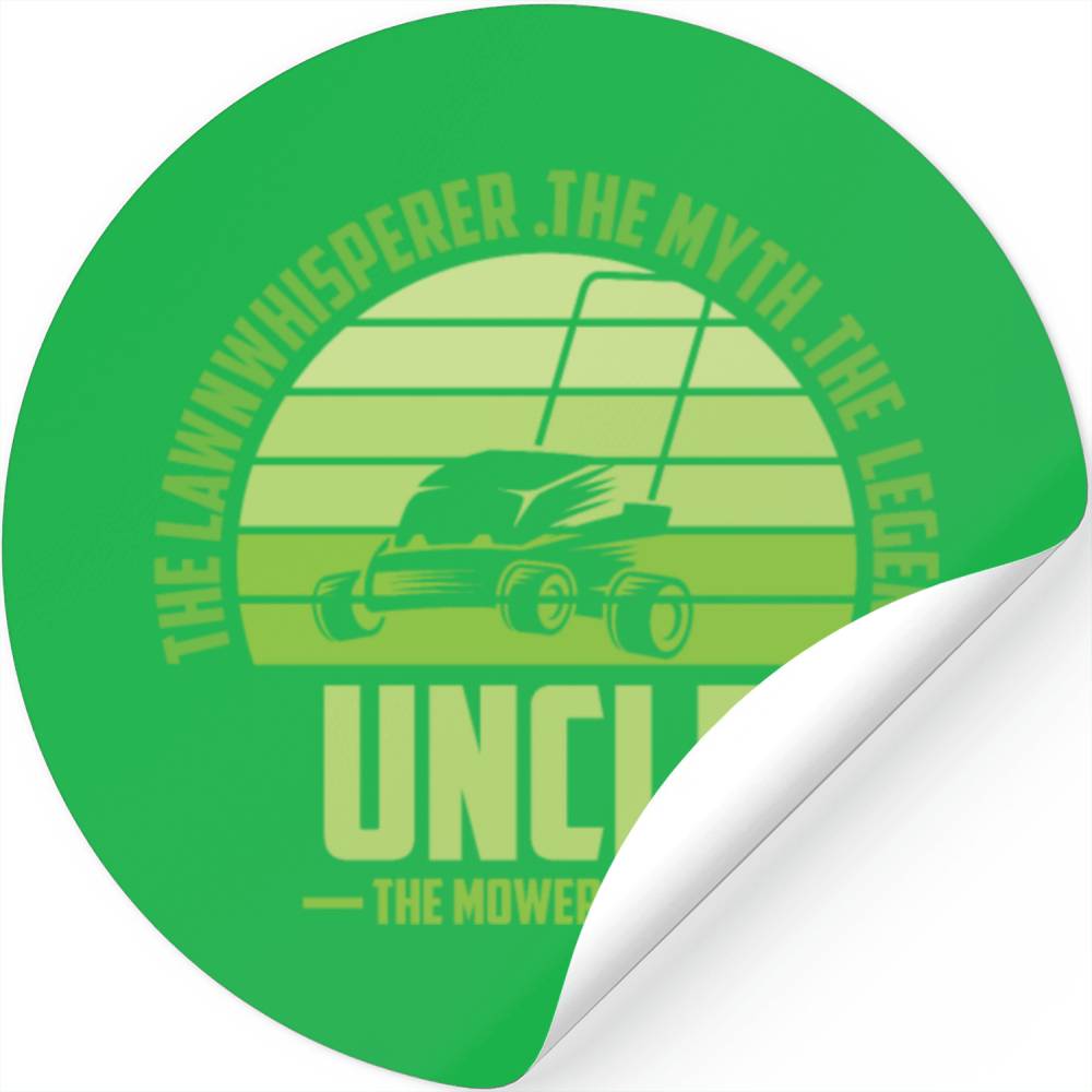 Funny Uncle Lawn Mowing Stickers Lawn Mower Mow Summe