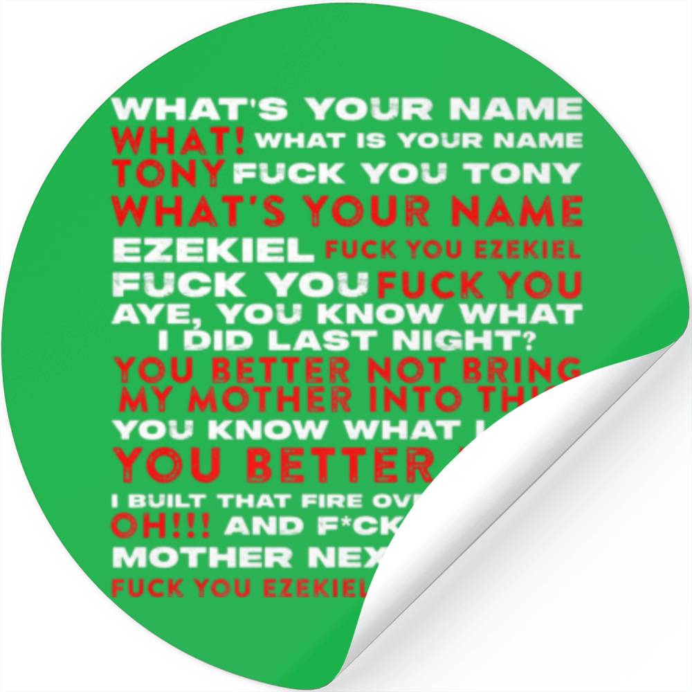 Hey What's Your Name Tony And Ezekiel Funny Stickers