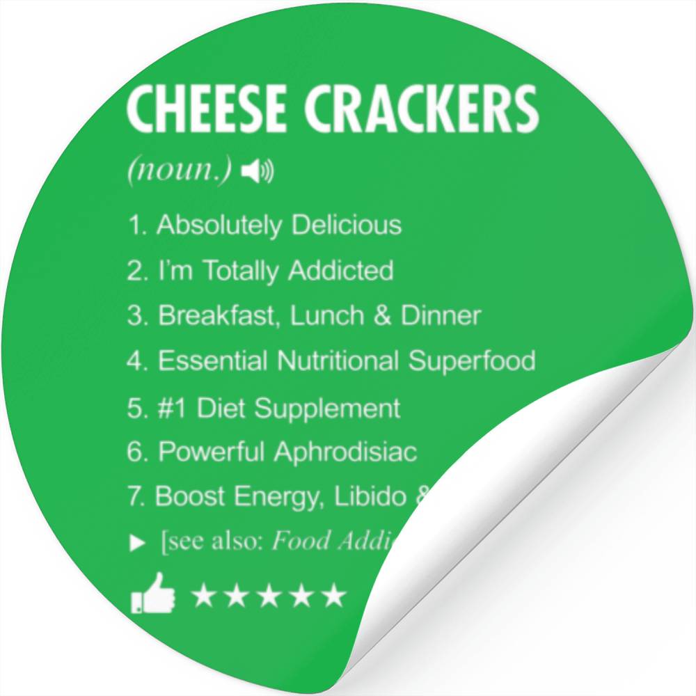Cheese Crackers Definition Meaning Funny Stickers