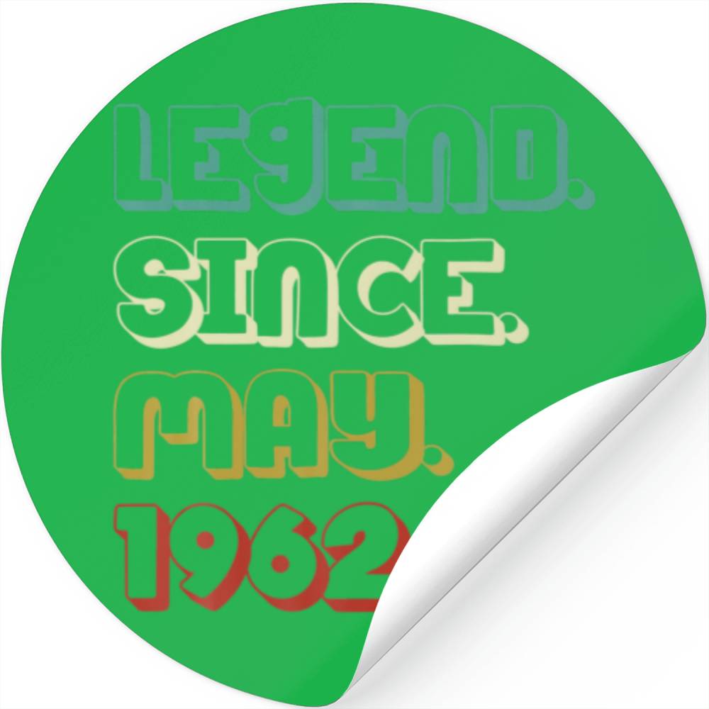 60 Years Old Legend Since May 1962 60Th Birthday G Stickers