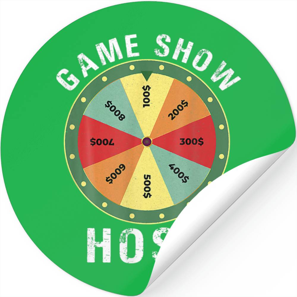 Game Show Host Trivia Board Game Night Questions V Stickers