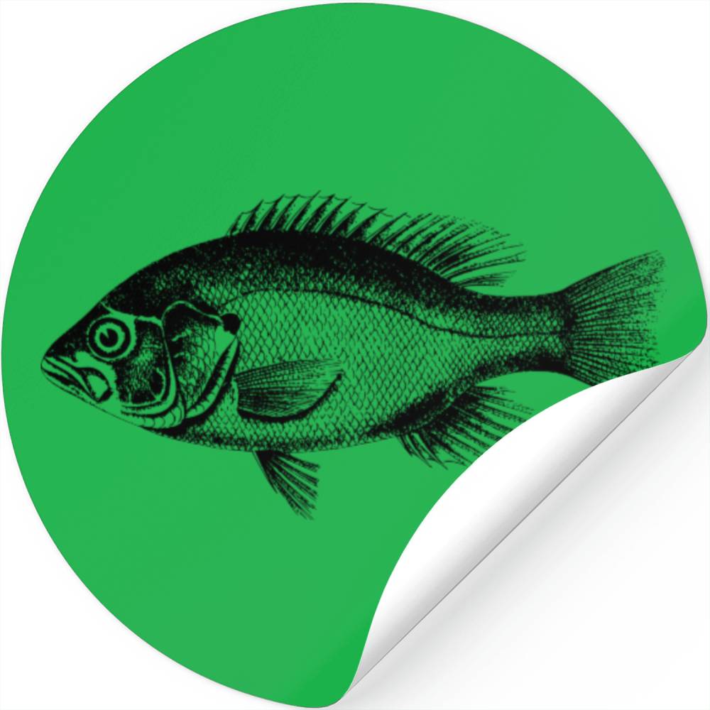 Black And White Fish Stickers
