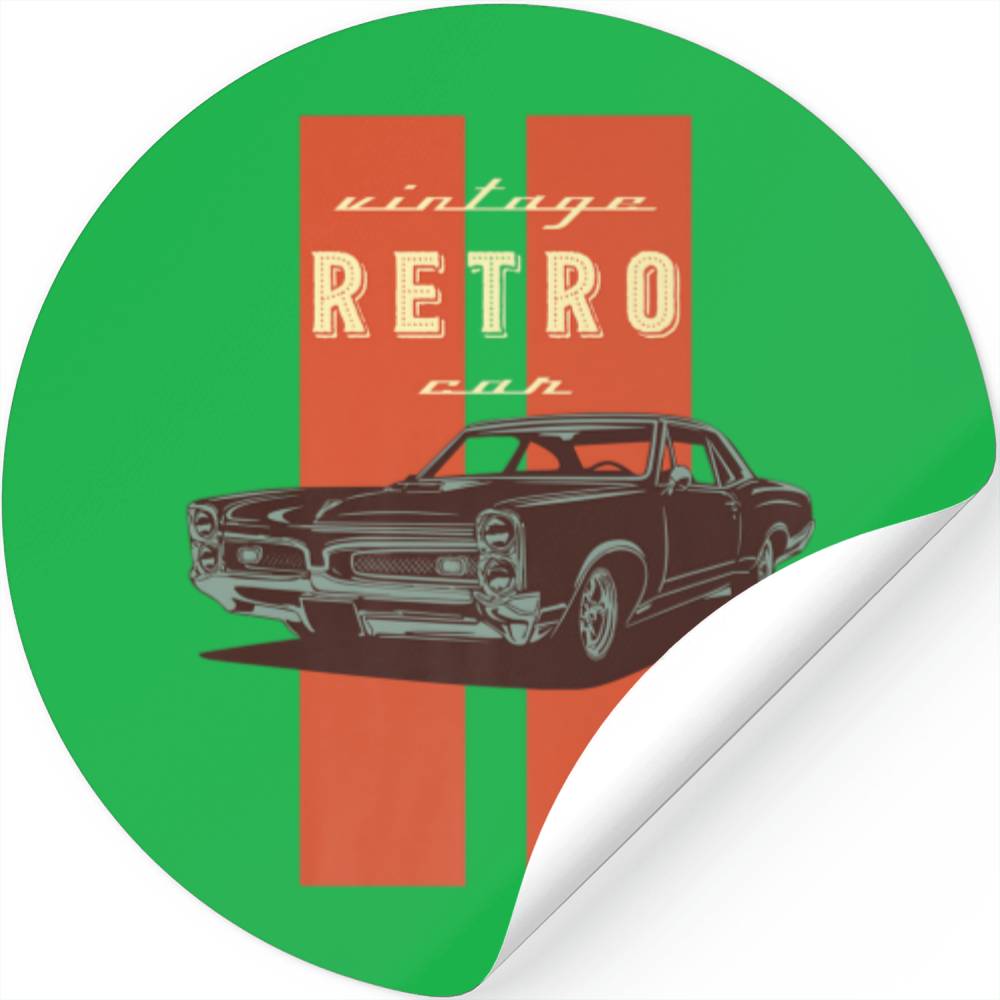 Vintage Retro 1960’S Classic Car Stickers