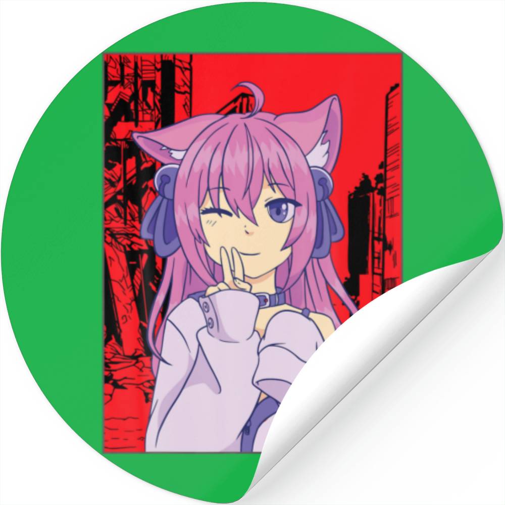 Funny Anime Japanese Eyes Stickern Girl Characters Kaw Stickers