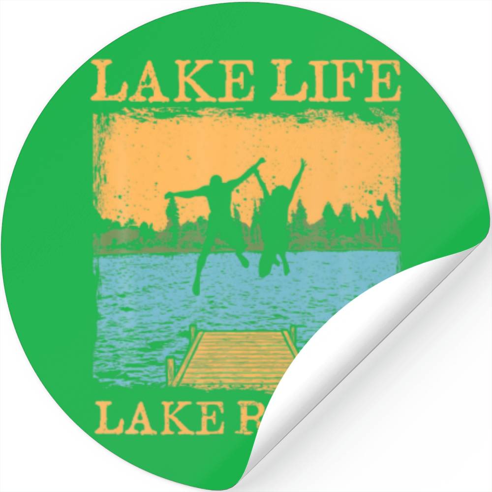 Lake Life Lake Rabun Swimming Swimmer Camp Stickers