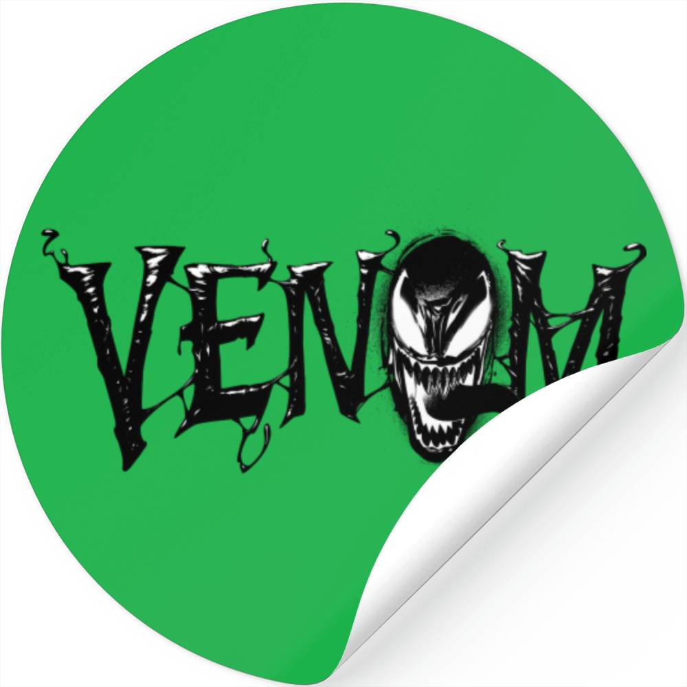 SpiderMan Venom Name Logo Stickers
