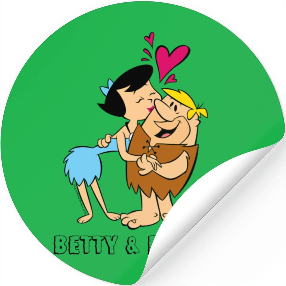 The Flintstones Betty Kissing Barney Stickers 8127