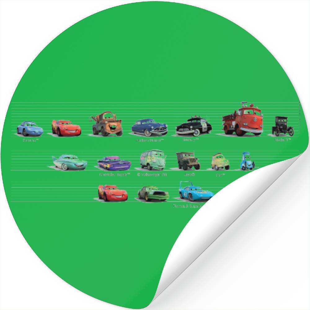 Disney Cars Lineup Stickers