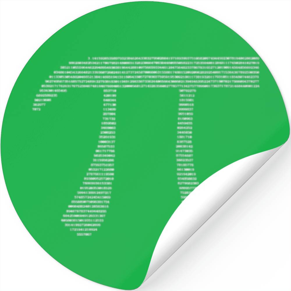 Pi Symbol Filled With Pi Digits Irrational Numbe Stickers