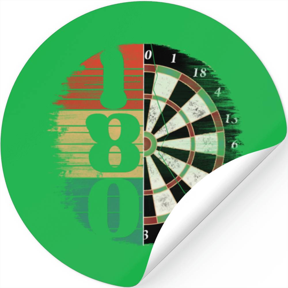 Retro Dartboard Dartboard 180 For Darts Player Dar Stickers