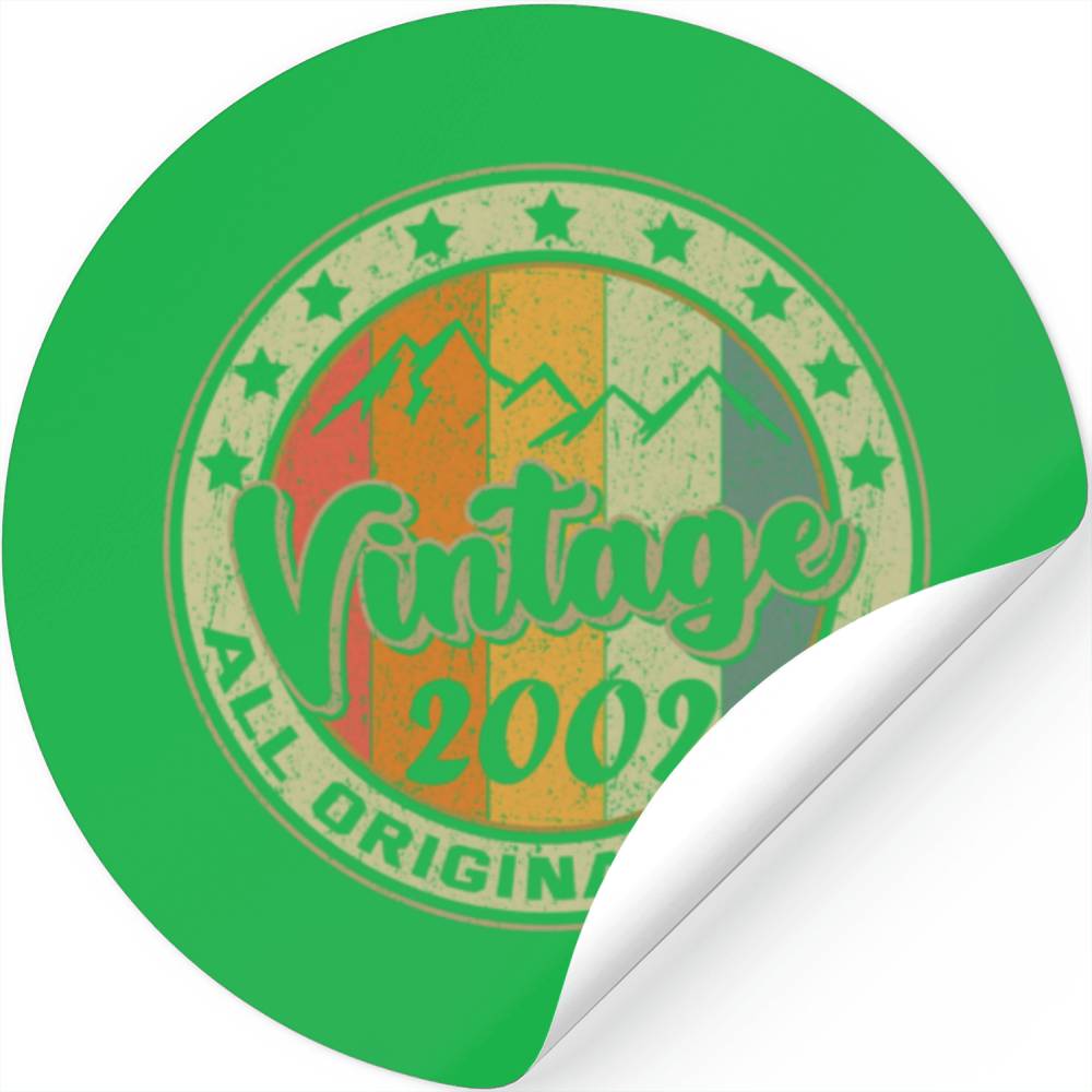 Vintage 2002 Retro 19 Year Old Gift 19th Birthday Stickers