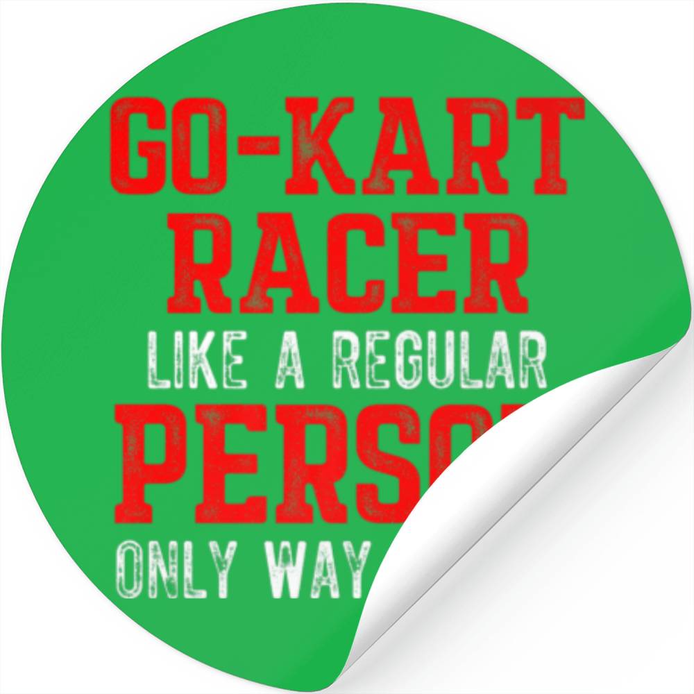 Go Kart Racing Karting Go-Cart Racer Stickers