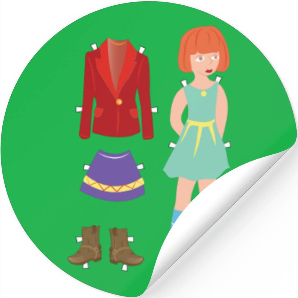 Paper Doll Stickers Designed & Sold By Gordon Jones