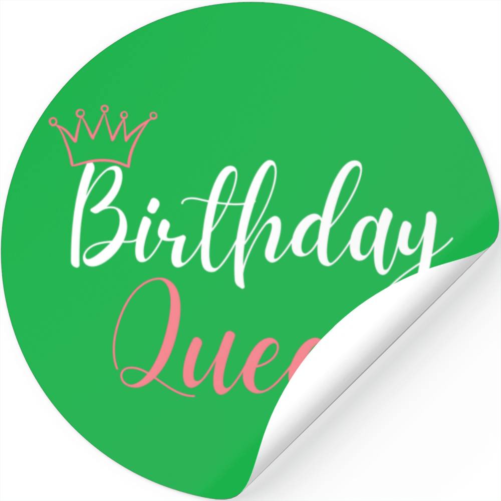 Birthday Queen Design Stickers