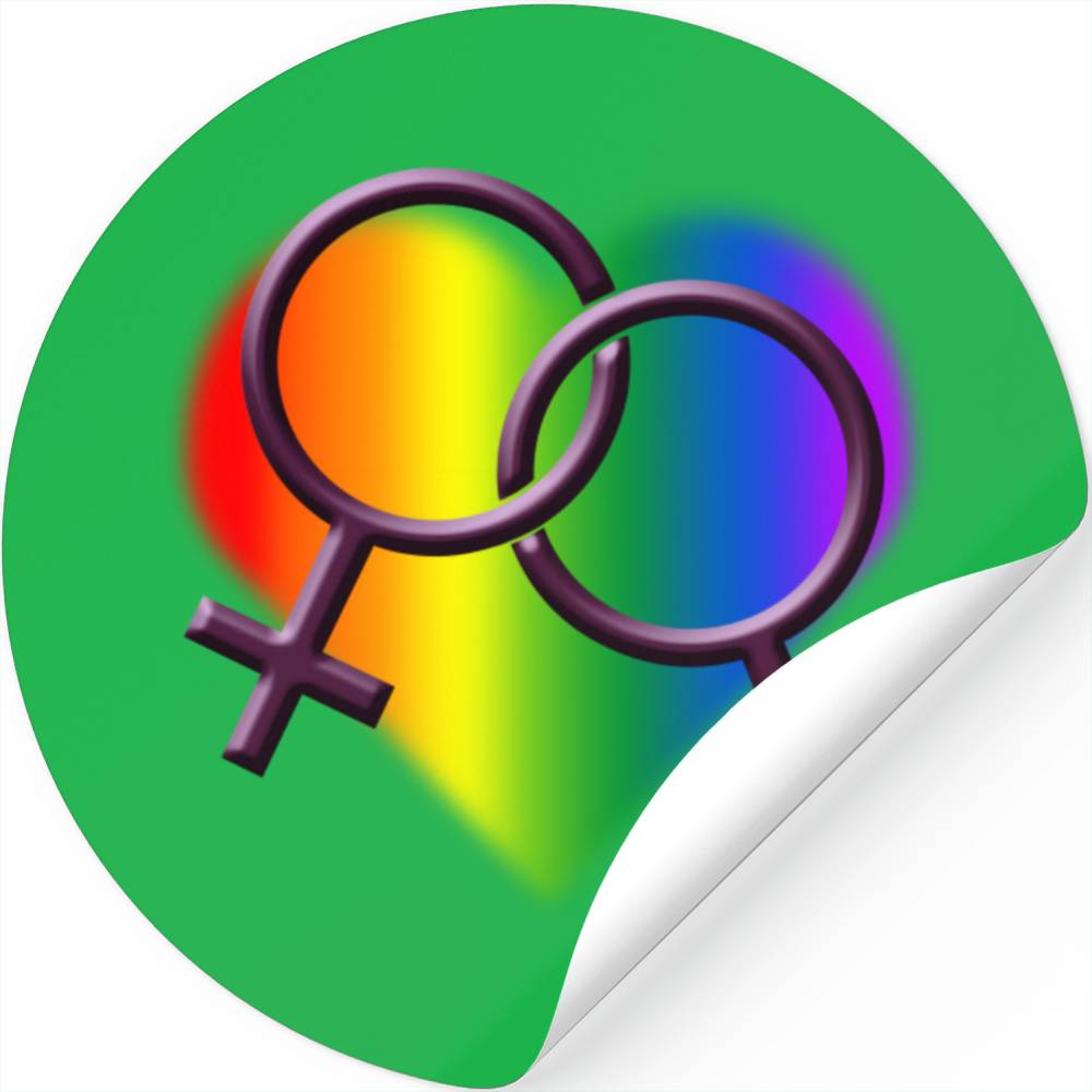 Gay Pride Ladys Same Sex Rainbow Love Stickers 3411