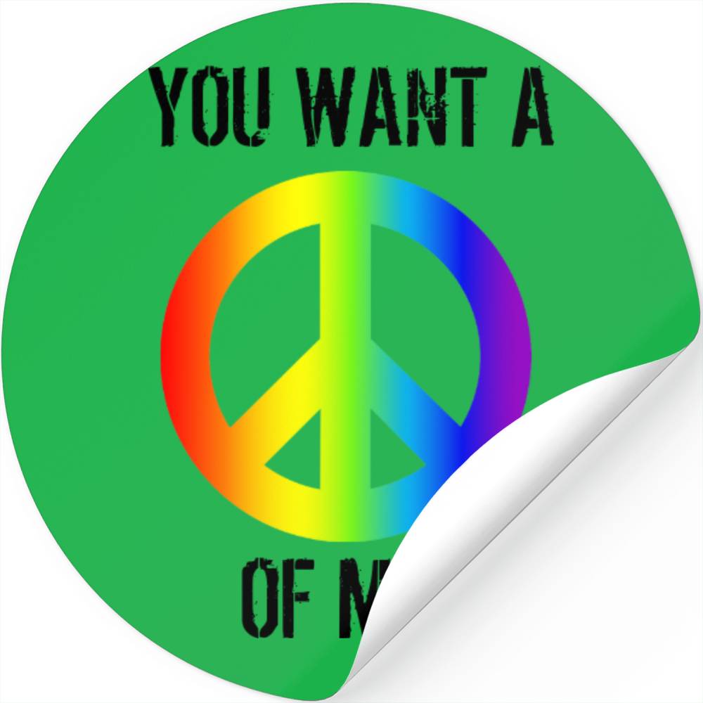 Passive Aggressive Peace Sign Stickers