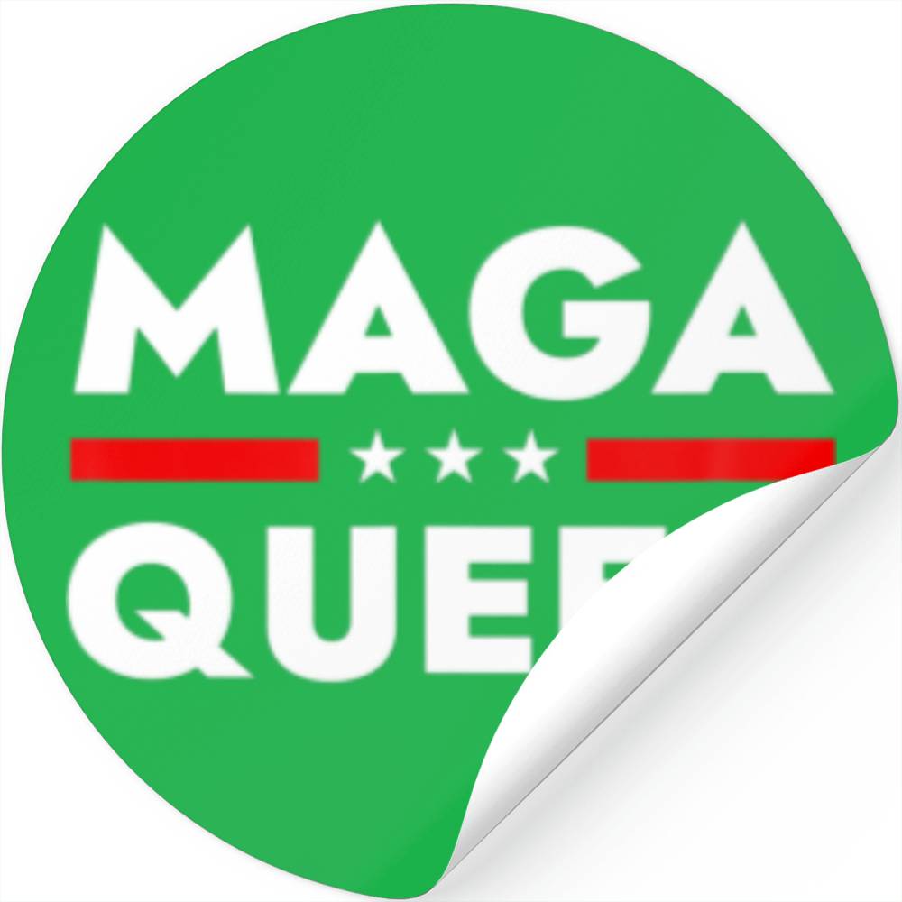 Round Maga Sticker Funny The Great Maga King And Queen Meme Stickers