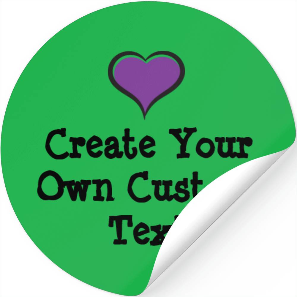 Purple Creator Sticker Create Your Own Custom Text With A Purple Heart Stickers