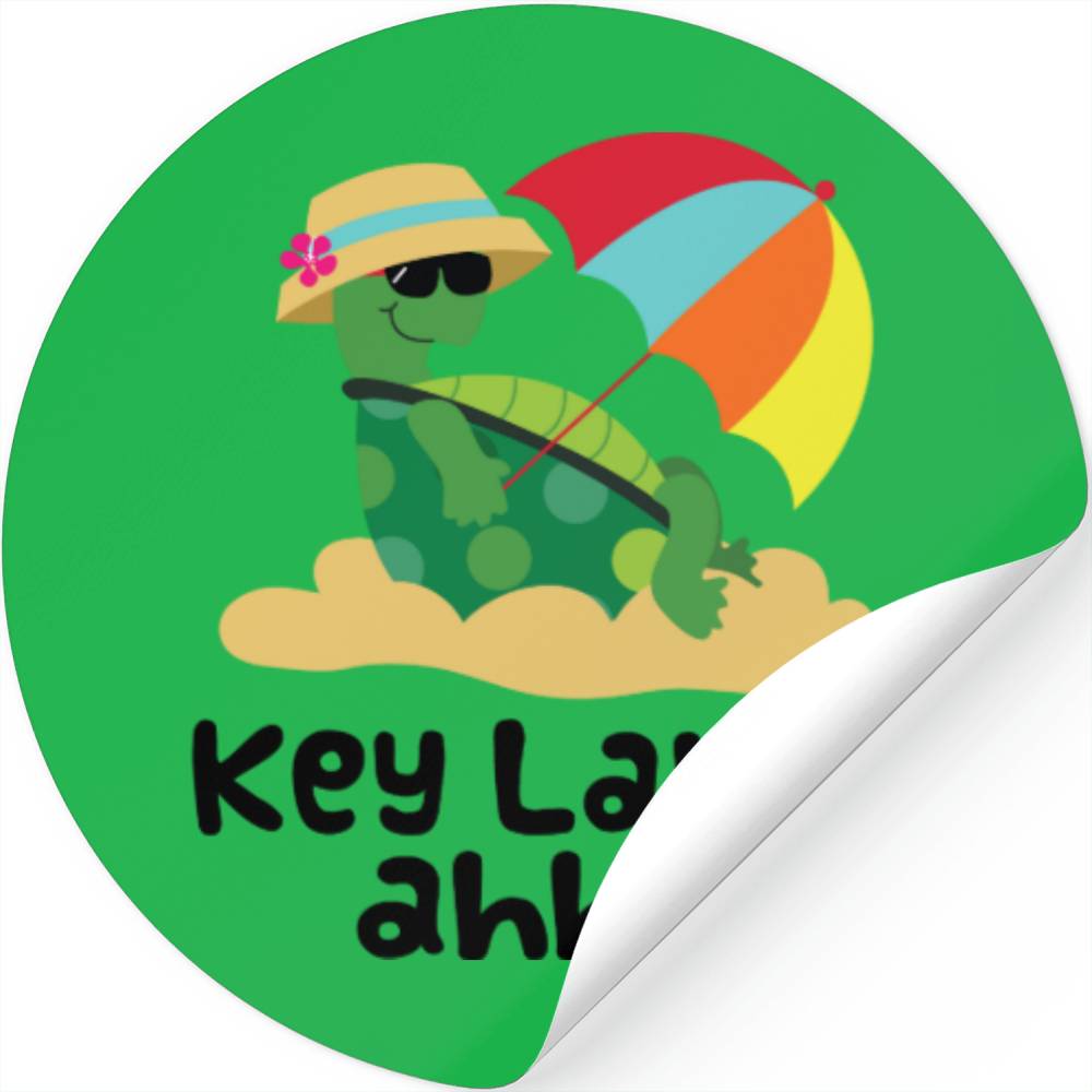 Key Largo (Turtle On Beach) Stickers