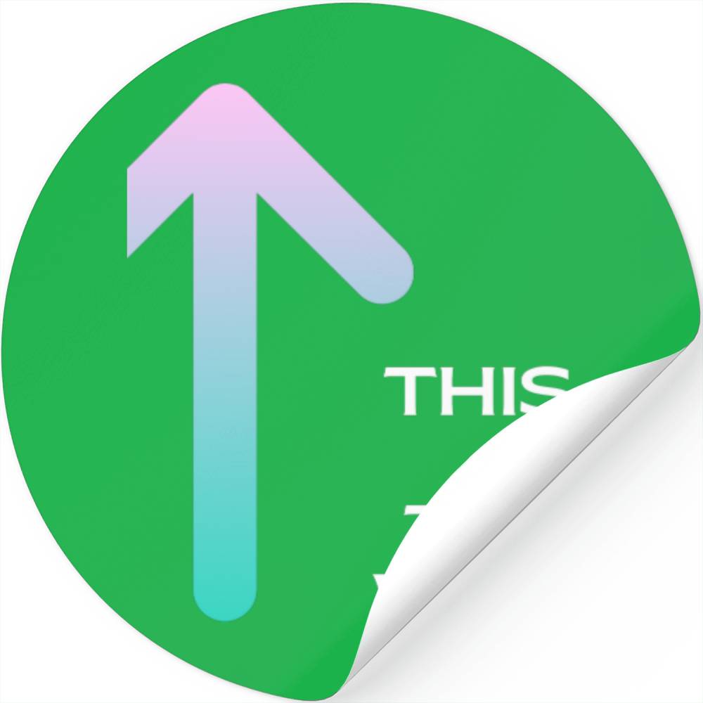 Blue Up Arrow This Is The Way Stickers