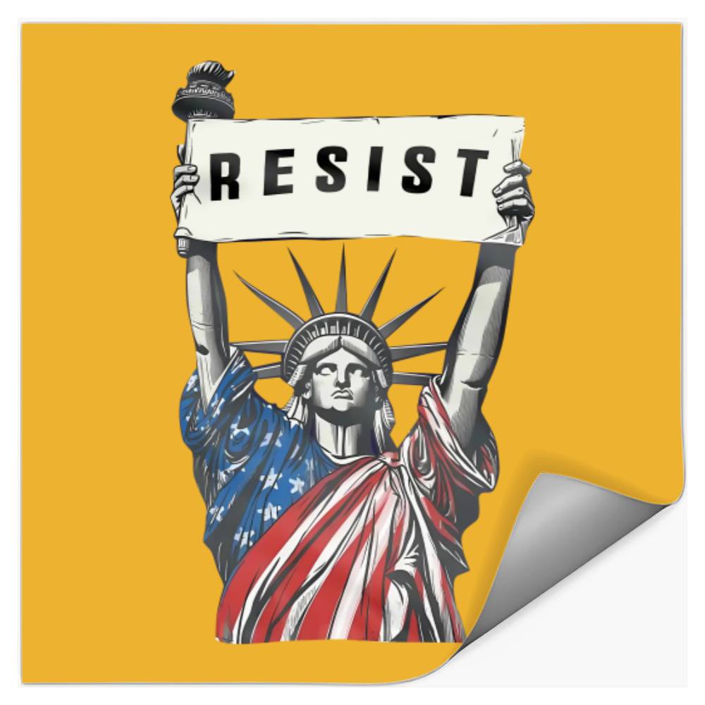 Resist House Flag, Anti Trump Fascist Fascism Persist Insist Repeat Stickers